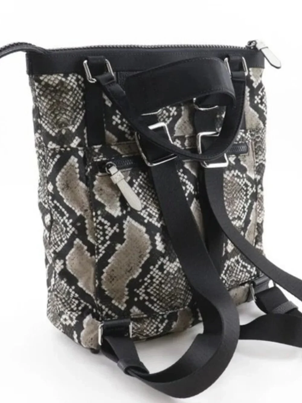COLE HAAN Grand Ambition Small Backpack Daypack convertible 3WAY black Nyl... - Picture 3 of 12